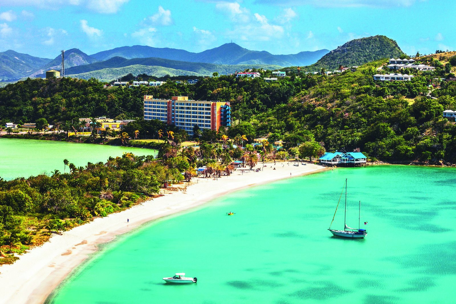 The coastline of Antigua